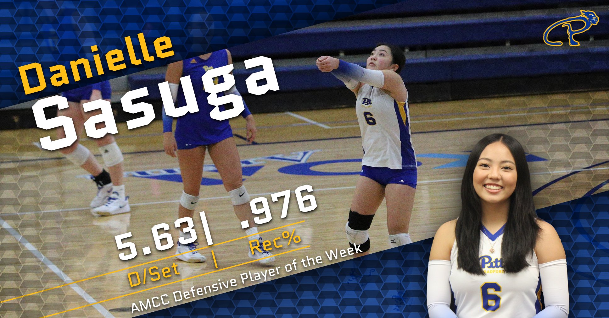 Sasuga Earns 3rd AMCC Defensive Player of the Week Award